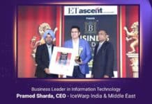 Pramod Sharda, IceWarp India and Middle East CEO honored with business leader of the year award
